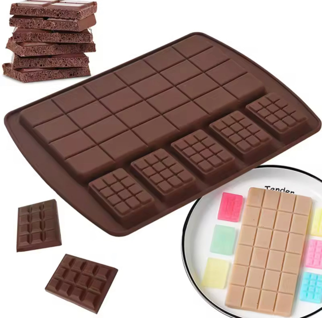 3D Silicone Chocolate Mold, Handmade Chocolate Bar Mold, Cake Decorating Tool 3D Silicone Chocolate Mold, Handmade Chocolate Bar Mold, Cake Decorating Tool